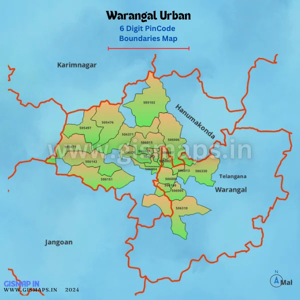 Warangal_Urban_PincodeBoundaries_Map